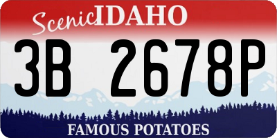 ID license plate 3B2678P