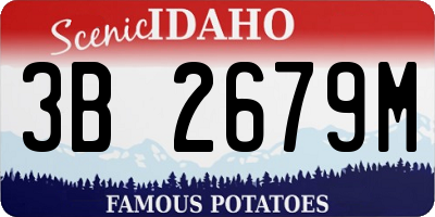 ID license plate 3B2679M