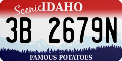 ID license plate 3B2679N