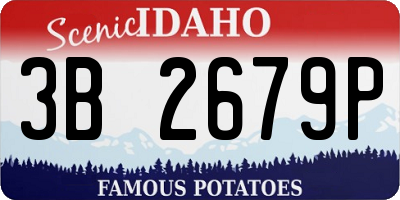 ID license plate 3B2679P