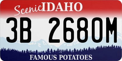ID license plate 3B2680M