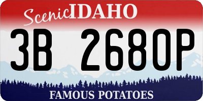 ID license plate 3B2680P