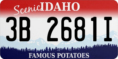 ID license plate 3B2681I