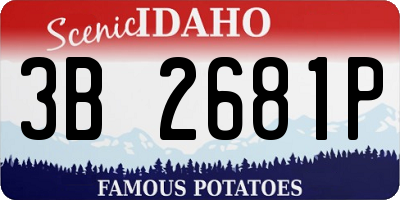 ID license plate 3B2681P