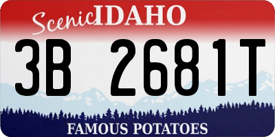ID license plate 3B2681T