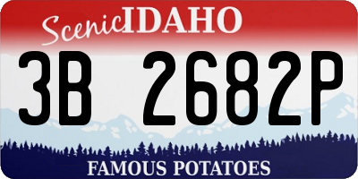 ID license plate 3B2682P