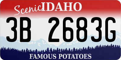 ID license plate 3B2683G