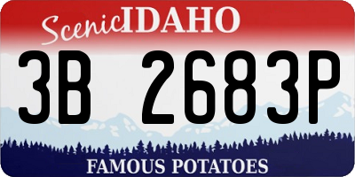 ID license plate 3B2683P
