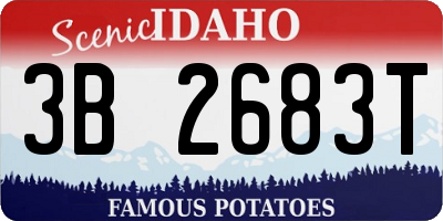 ID license plate 3B2683T