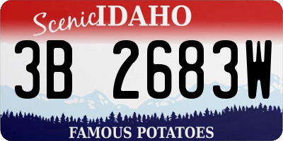 ID license plate 3B2683W