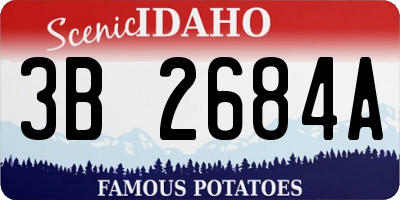 ID license plate 3B2684A