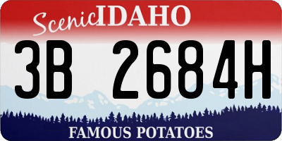 ID license plate 3B2684H