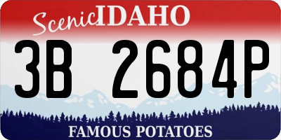 ID license plate 3B2684P