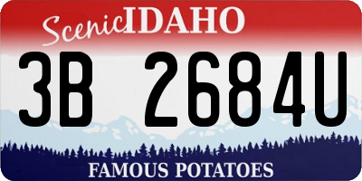 ID license plate 3B2684U