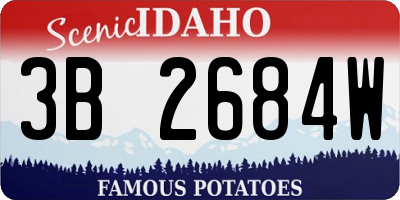 ID license plate 3B2684W