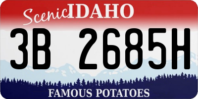 ID license plate 3B2685H