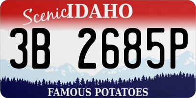 ID license plate 3B2685P