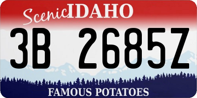 ID license plate 3B2685Z