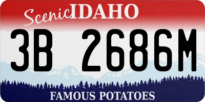 ID license plate 3B2686M