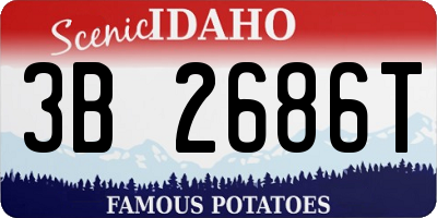 ID license plate 3B2686T