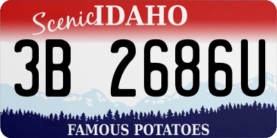 ID license plate 3B2686U