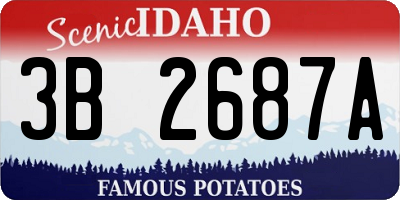 ID license plate 3B2687A