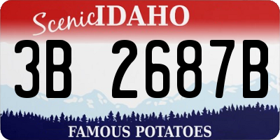 ID license plate 3B2687B