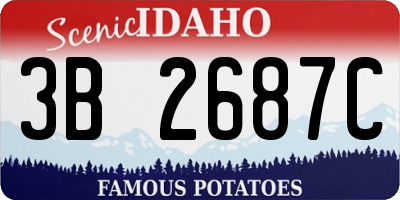 ID license plate 3B2687C