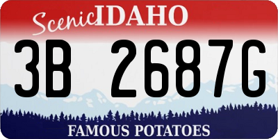 ID license plate 3B2687G