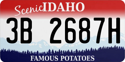 ID license plate 3B2687H