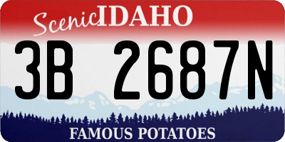 ID license plate 3B2687N