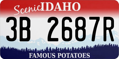 ID license plate 3B2687R