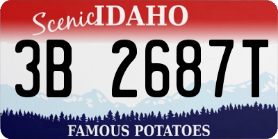ID license plate 3B2687T