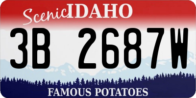 ID license plate 3B2687W