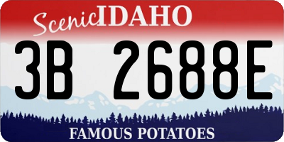 ID license plate 3B2688E