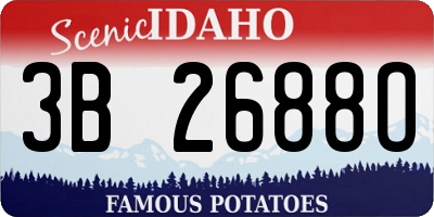 ID license plate 3B2688O