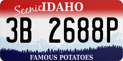 ID license plate 3B2688P