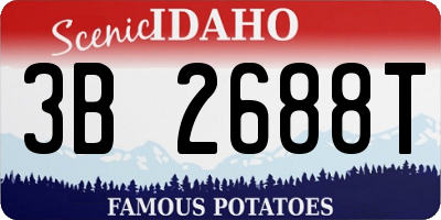 ID license plate 3B2688T