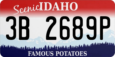 ID license plate 3B2689P