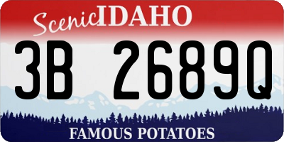 ID license plate 3B2689Q