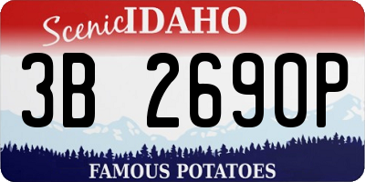 ID license plate 3B2690P