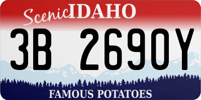 ID license plate 3B2690Y