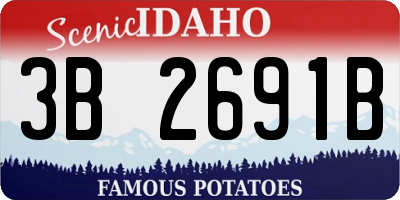 ID license plate 3B2691B