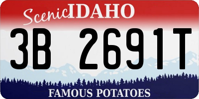 ID license plate 3B2691T