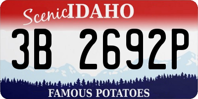 ID license plate 3B2692P