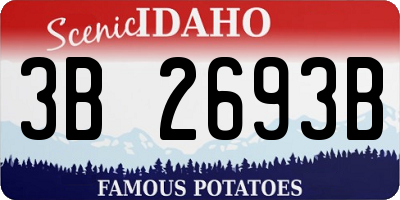 ID license plate 3B2693B