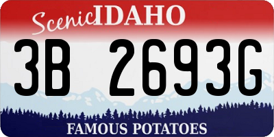 ID license plate 3B2693G