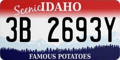 ID license plate 3B2693Y