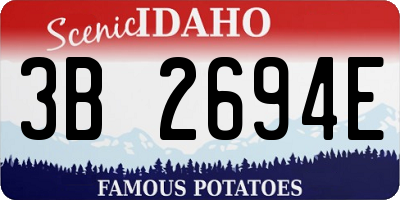 ID license plate 3B2694E