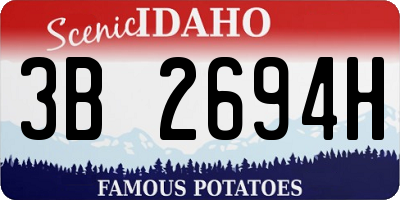ID license plate 3B2694H